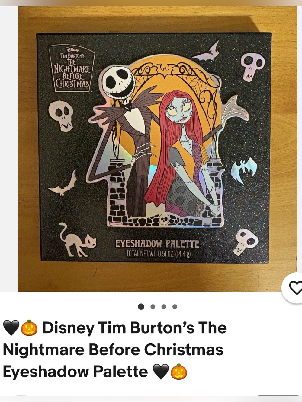 #3152*Disney Tim Burton The Nightmare Before Christmas Eyeshadow Palette — Black